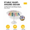 thumbnail image 2 of nqOlkjepod Happy Birthday Round Tablecloth, Fitted Table Cover with Elastic for 36"-44" Round Tables, Vintage Colorful Candle Star Table Cloth Outdoor Indoor Dinning Party Waterproof Tablecloths, 2 of 6