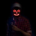 thumbnail image 2 of Máscara de fiesta de Halloween Máscara de flash de miedo LED Máscara de luz de línea EL Máscara de cosplay Ropa de fiesta, 2 of 6