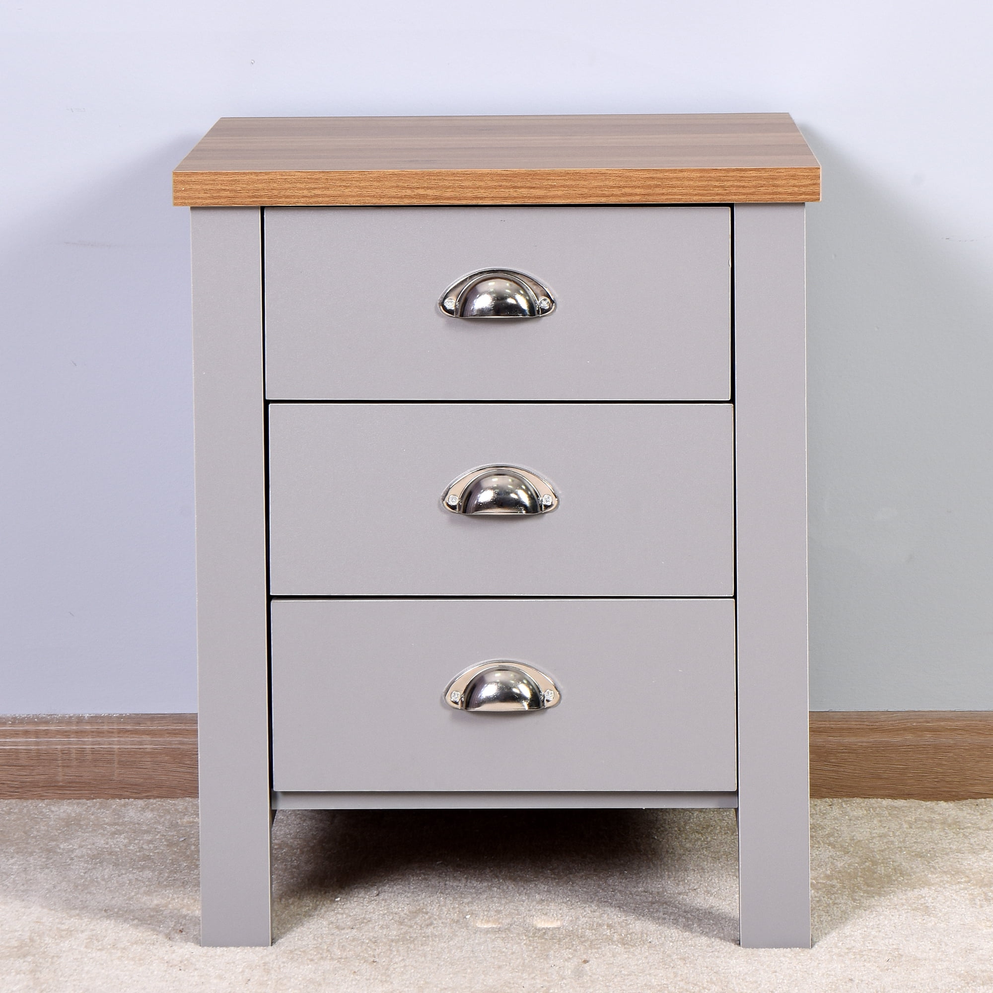 Private Jungle Nightstand Side Table Bedroom Storage 3 Drawers and Shelf Bedside End Table 17.7 x 17.7 x 22 inch Private Jungle Nightstand Side Table Bedroom Storage 3 Drawers and Shelf Bedside End Table 17.7 x 17.7 x 22 inch