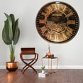 thumbnail image 5 of THE GEARS CLOCK Wall Clock with Real Moving Gears LU-LI_ 40 in Round DARK-BROWN, 5 of 11
