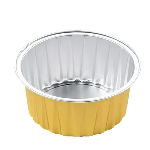 ACDANC Disposable Creme Brulee Ramekins,50pcs 5oz Baking Cups Ramekins Aluminum Foil Dessert Cups,Gold Cupcake Liners Mini Muffin Pans