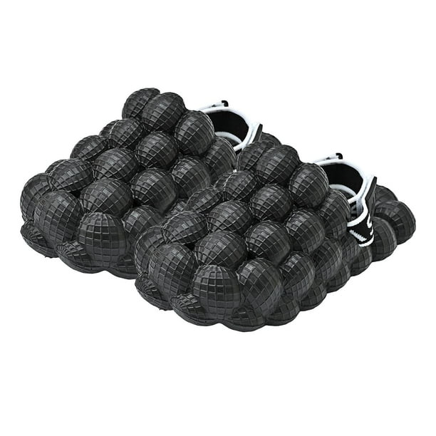 Divertidas zapatillas con burbujas, sandalias deslizantes, zapatos antideslizantes, zapatillas de SPA para el hogar, baño, y niñas Negro 31-32 CUTICAT Chanclas Sandalias Chanclas