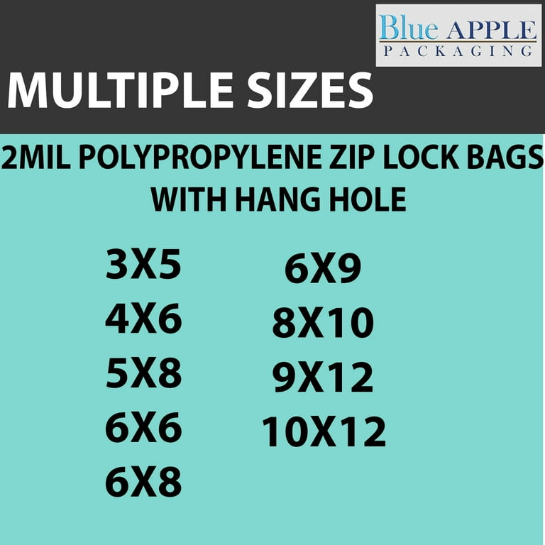 Polypropylene zip bags deals