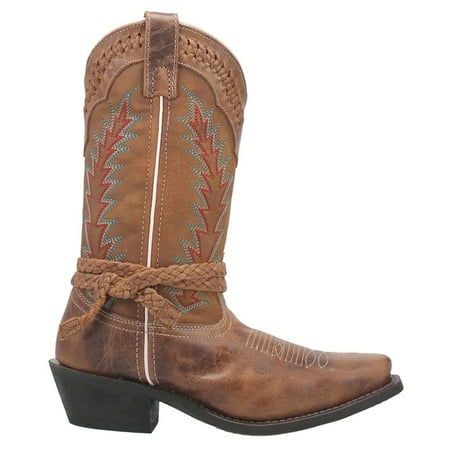 

Laredo Womens Knot In Time Square Toe Boots Knee High Low Heel 1-2