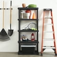 thumbnail image 4 of Gracious Living 5 Shelf Adjustable Ventilated Medium Duty Shelving Unit 14 x 32 x 72", Black (2 Pack), 4 of 9