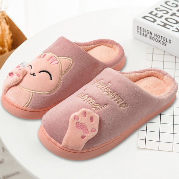 Pantufla Zapatillas de piso para gatos para parejas, antideslizantes, de espuma viscoelástica, para interiores y exteriores Likrtyny Tenis De Mujer Tenis De Hombre