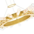 thumbnail image 3 of CWI Lighting Collar 21 Light Contemporary Metal Chandelier in Satin Gold, 3 of 5
