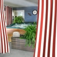 thumbnail image 2 of Jordan Manufacturing 54" x 84" Rust Stripe Grommet Semi-sheer Outdoor Curtain Panel, 2 of 8
