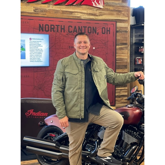 Indian Motorcycle Men's Harrison Wax Jacket, Khaki | 2833366