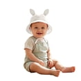 thumbnail image 5 of Kids Bucket Hat Kids Girls White Cotton Sun Hat Lightweight Breathable Outdoor with Adjustable Chin Strap,Size Free Size, 5 of 6