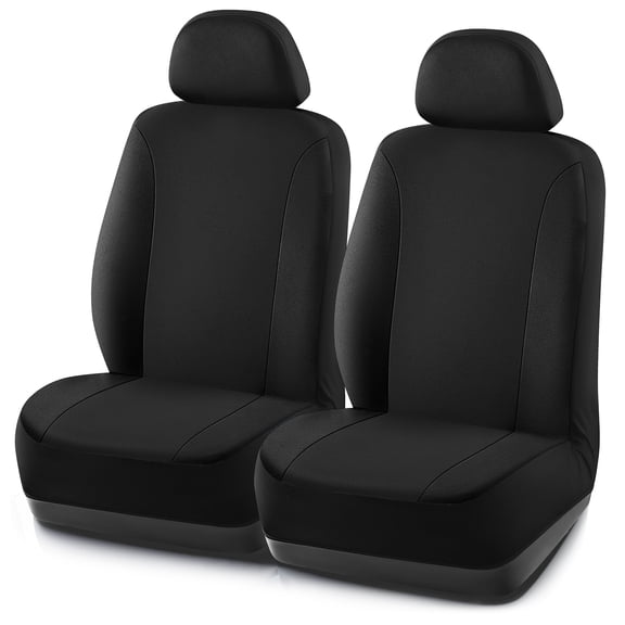 Road Comforts PolyPro Car Seat Covers– Front Seat Covers, Easy to Install, Universal Fit for Trucks Van SUV - Black