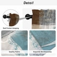 thumbnail image 5 of Modern Blue Tier Curtains, Rustic Mottled Oil Painting Texture Light Filtering Kitchen Curtains, 2Pcs Rod Pocket Half Window Treatments Panels for Sink Cafe Cabinet Basement 27.5x45 Inches, 5 of 9