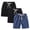 Navy, variant on KAUOD 3 Pack Kids Casual Shorts Boys Girls Wide Leg Elastic Waist Midi Shorts Summer Drawstring Plain Bermuda Shorts