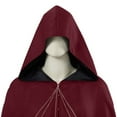 thumbnail image 5 of Hvyesh Men's Medieval Hooded Cloak Renaissance Costume Holloween Cosplay with Hood for Vintage Cardigan Cape, 5 of 5
