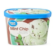 Great Value Mint Chip Ice Cream with Rich Chocolaty Chips, 48 Fl. Oz