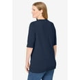 thumbnail image 2 of Woman Within Plus Size Lightweight Short Sleeve V-Neck Cardigan Sweater, 2 of 6