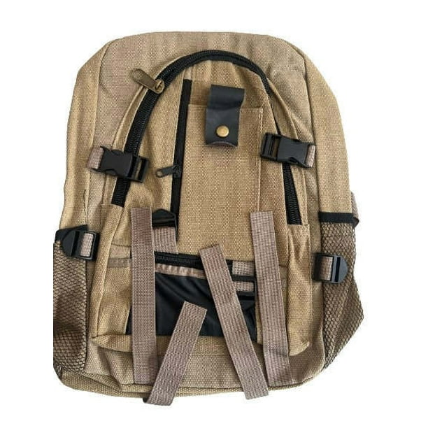 Mochilas para la Escuela: Mochila de Hombre de Lienzo con Múltiples Compartimentos para Estudiantes de Secundaria