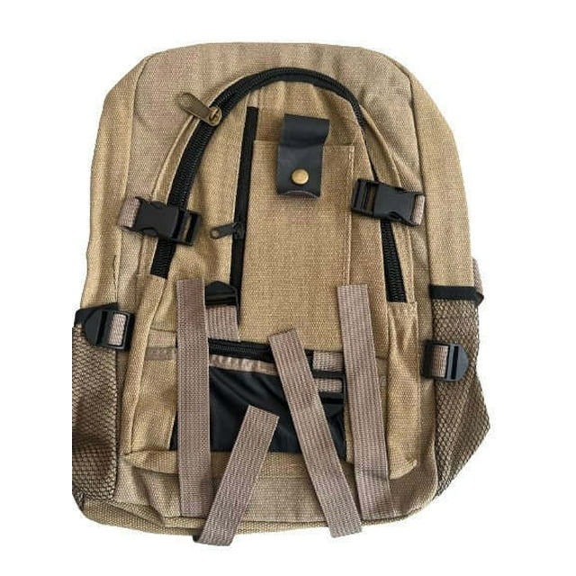 Mochilas para la Escuela: Mochila de Hombre de Lienzo con Múltiples Compartimentos para Estudiantes de Secundaria