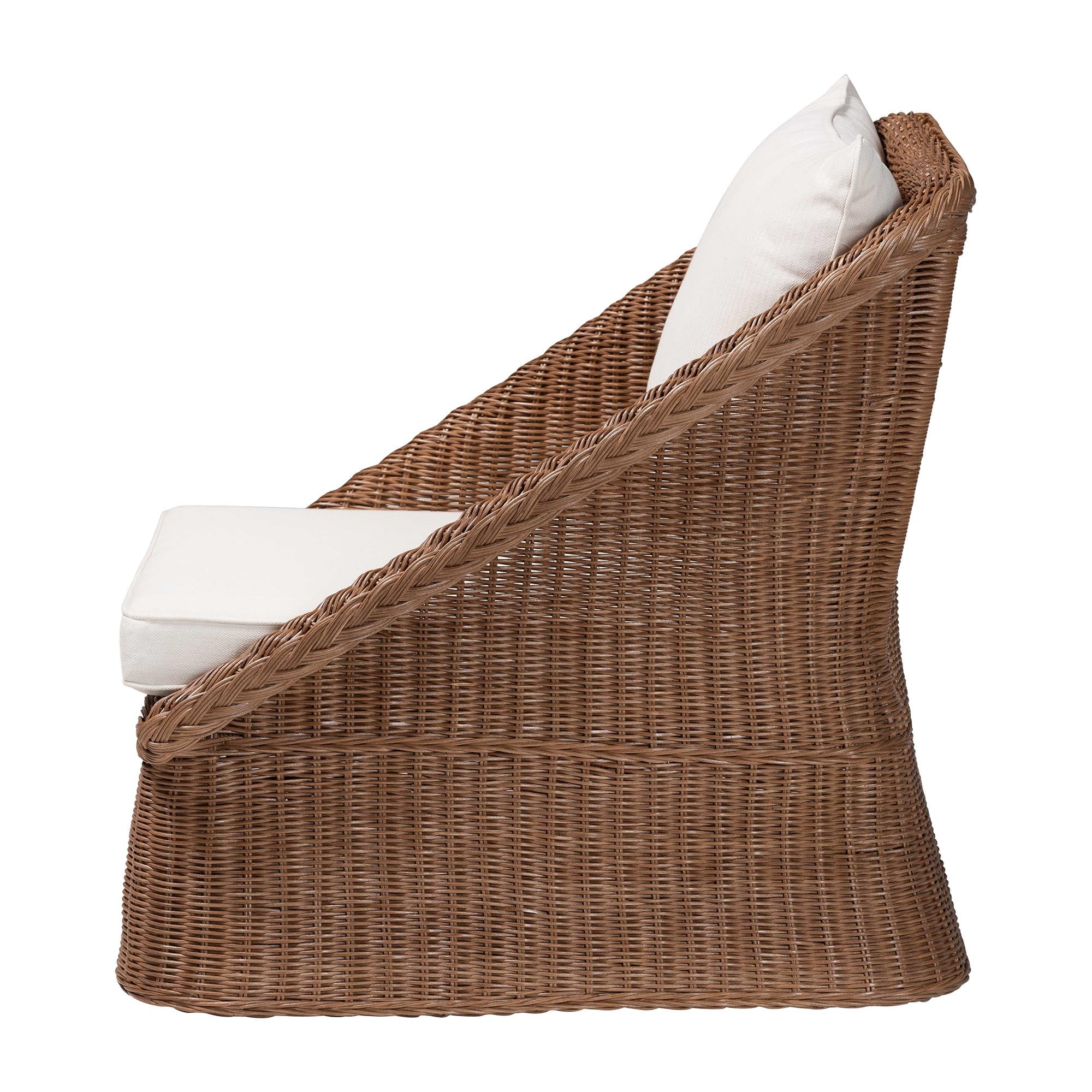 bali & pari Derris Boho Arm Chair, Peanut Brown