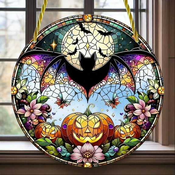 Witch Academy Halloween Decorations Acrylic Hanging Ornament For Home Window 2D Hanging Pendant Indoor Outdoor Decorative Piece