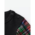 thumbnail image 4 of Christmas Family Pajamas Long Sleeve Tree Print Tops Plaid Pants, 4 of 9