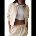 thumbnail image 2 of Chaqueta Corta para Mujer, Anorak Utilitario Extragrande con Cremallera, Color Cremoso, Talla L, 2 of 8