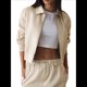 thumbnail image 2 of Chaqueta Corta para Mujer, Anorak Utilitario Extragrande con Cremallera, Color Cremoso, Talla L, 2 of 8