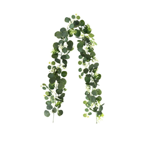 Luoshdecor Artificial Pine Eucalyptus Garland ,Greenery Leaves Hanging Garland Plant for Table, Mantle, Wall, Indoor, Outdoor Christmas Decorations 70.1 in