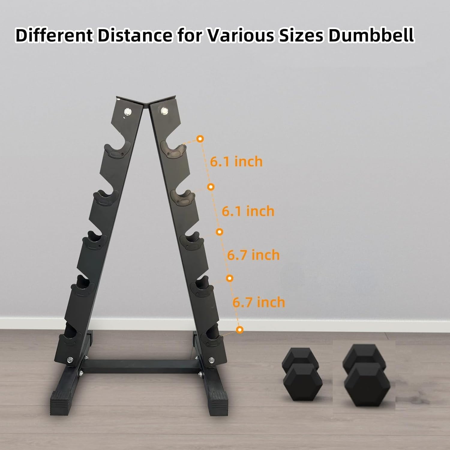 Gym Storage Racks 5-Tier Dumbbell Weight Rack - Dumbbell Rack Stand Only, Strength Training Dumbbell Rack A-Frame Sturdy Steel Weight Storage Rack for Home Gym