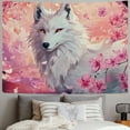 thumbnail image 2 of BCIIG Wolf Flowers Anime Art Tapestry Wall Hanging Unique Style Graphic Tapestries Home Wall Decor for Living Room Bedroom Apartment Farmhouse Dorm 40x60inch, 2 of 6