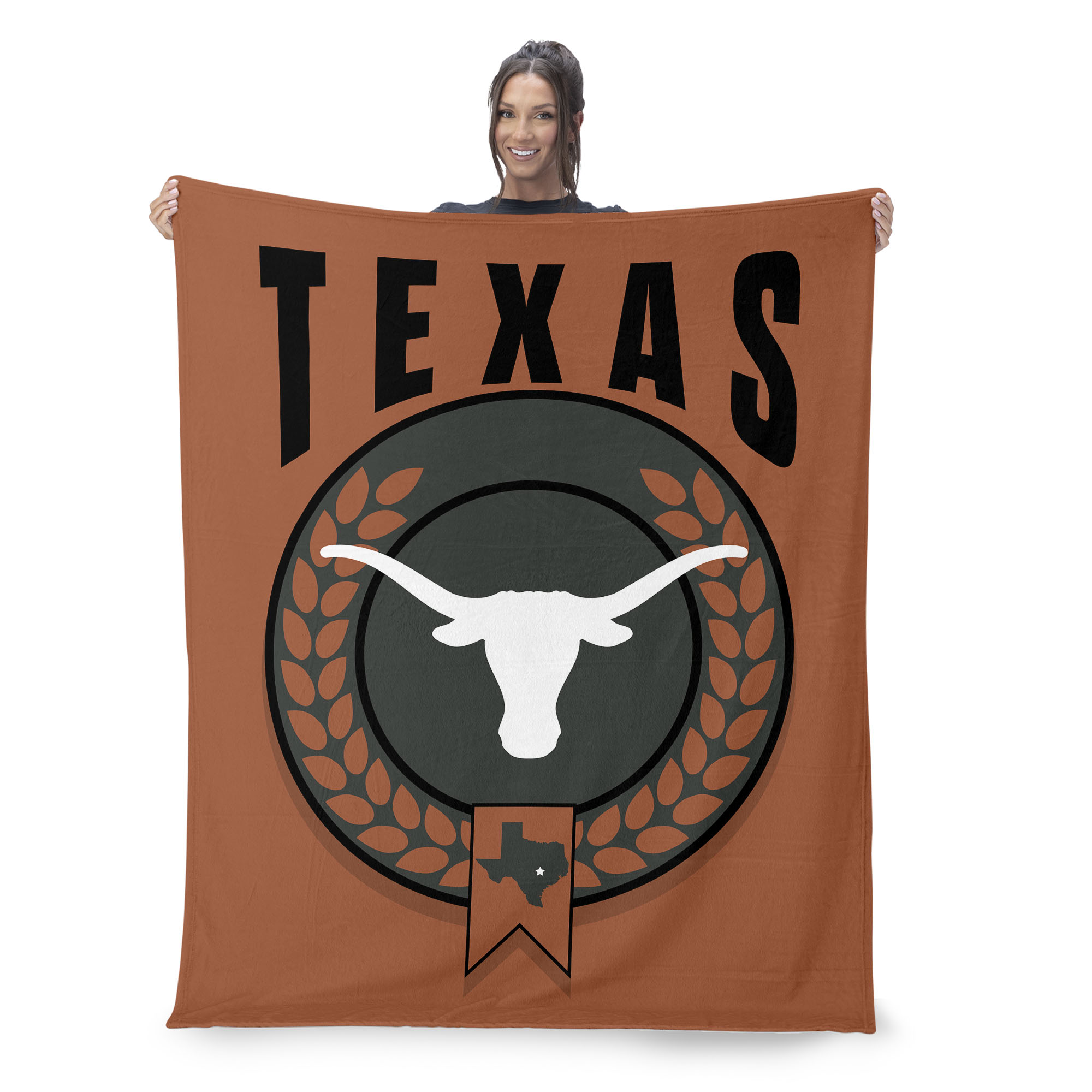 Texas NCAA Apex Silk Touch Sherpa Throw 50x60 inches