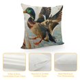 thumbnail image 4 of Shiartex Mallard Duck Cushion Cover Boys Girls Wild Duck Hunting Throw Pillow Cover , 1 Pcs for Sofa Couch Women Men Lodge Cabin Farmhouse Pillow Case Pillowacases Pillows Covers Room Decor White, 4 of 5