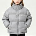 thumbnail image 2 of SKIYLEVZ Girls' Puffer Jacket Mock Neck Quilted Padded Coats Lightweight Breathable Warm Winter Outerwear 1-12 Years, 2 of 9