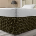 thumbnail image 1 of Trellis Bed Skirt, Irregularly Directed Streaks Zigzags Ornamental Graphic Intersections, Elastic Bedskirt Dust Ruffle Wrap Around for Bedding Decor, 4 Sizes, Dark Khaki Charcoal Grey, by Ambesonne, 1 of 2