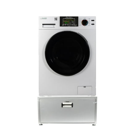 Equator Digital Compact 110V Vented/Ventless 18 lbs Combo Washer Dryer 1400 RPM + Laundry Pedestal with Drawer