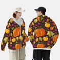 thumbnail image 5 of Fotbe Autumn Harvest Pumpkin Joy Men's Women's UPF 50+ Sun Protection Jacket Hooded Cooling Shirt with Pockets Hiking Outdoor Performance-3X-Large, 5 of 8