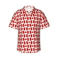 thumbnail image 1 of Fotbe Canada Camisa Hawaiana para Hombre Unisex – Camisa Casual de Verano con Botones de Manga Corta de Algodón y Lino,3X-Large, 1 of 7