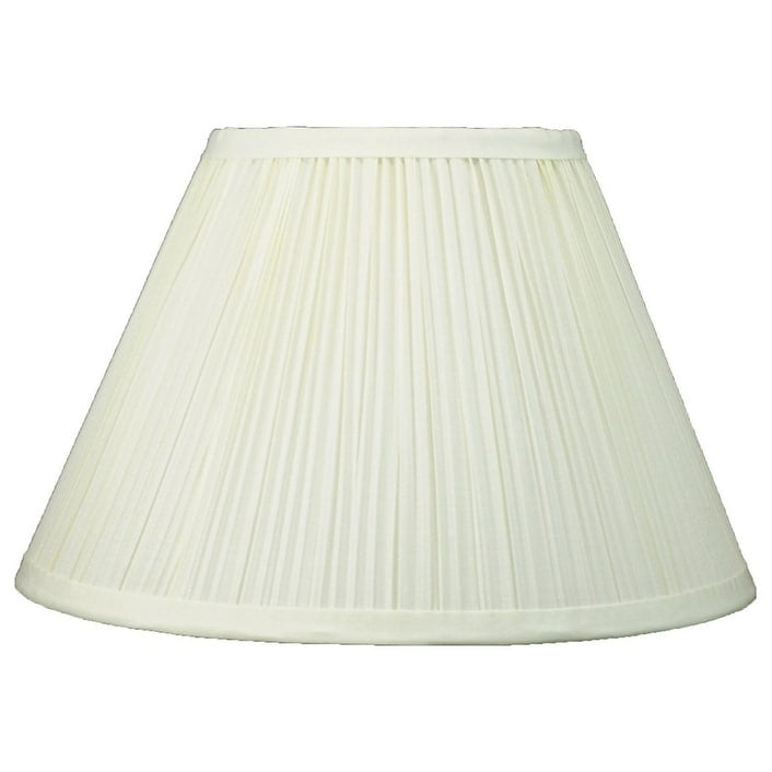 Urbanest Faux Silk Mushroom Pleated Lamp Shade, 8x16x10", Black