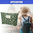 thumbnail image 3 of Vocoste Floral Makeup Bag Large Capacity Makeup Pouch for Coin Purse Foundations Lipsticks Brushes Green, 3 of 7