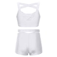 thumbnail image 2 of iEFiEL Kids Girls Sleeveless Activewear Crop Top with Dance Shorts for Yoga Workout Gym, 2 of 6