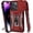 Red, variant on for iPhone 12 Case with Slide Camera Cover，Built-in 360° Magnetic Rotate Ring Stand Magnetic Military Grade Shockproof Protective Case for Women and Men-Black
