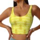 thumbnail image 1 of Balery Gold Pineapple Sujetadores deportivos con espalda cruzada para mujer, acolchados, sin costuras, de alto impacto, ideales para yoga, gimnasio, entrenamiento y fitness.-X-Large, 1 of 8