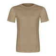 thumbnail image 4 of ADSSDQ Men's Round Neck Short Sleeve Waffle Knit Tee Summer Casual T Shirt Tops Khaki 2XL, 4 of 4