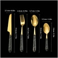 thumbnail image 5 of TERGAYEE Gold Silverware Set with Box,24-Piece Stainless Steel Gold Flatware Housewarming Cutlery Gift Set,Kitchen Utensils Knife Fork Spoon Dinnerware Tableware Kit Mirror Finish,Smooth Edge, 5 of 5