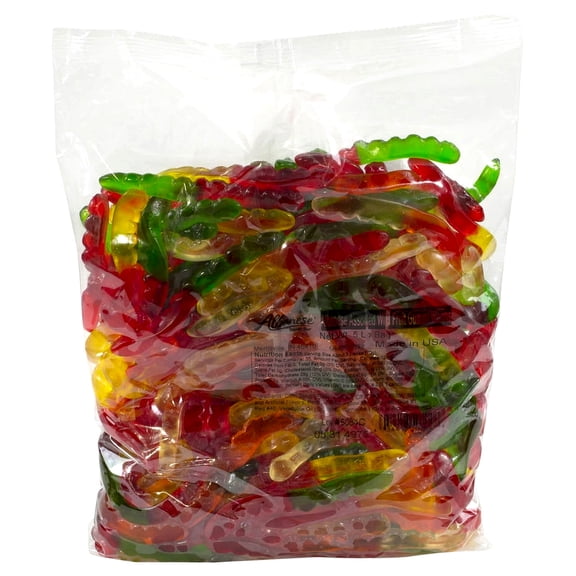 Large Assorted Wild Fruit Gummi Worms Bulk Bags