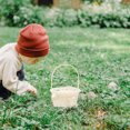 thumbnail image 2 of 2pcs Flower Basket Gift Storage Basket Simulated Rattan Basket Woven Storage Basket, 2 of 6