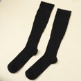 thumbnail image 2 of 1 par de medias de compresión para pantorrillas, moldeadoras de piernas, elásticas, para deporte, talla S/M, color negro., 2 of 7