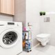 thumbnail image 2 of Carrito de almacenamiento Simple Houseware de 3 niveles, delgado y estrecho, gris, 2 of 9