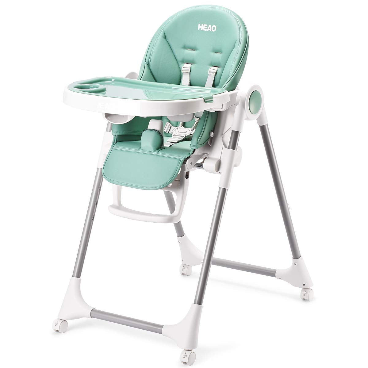 Baby Foldable High Chair Recline Feeding Highchair Height Adjustable Seat Table 