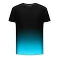 thumbnail image 4 of XuJwPNcy Big and Talls Shirts for Men Summer Short Sleeve Slim Round Neck Tee Fashion Gradient Color Beach Tops, 4 of 5